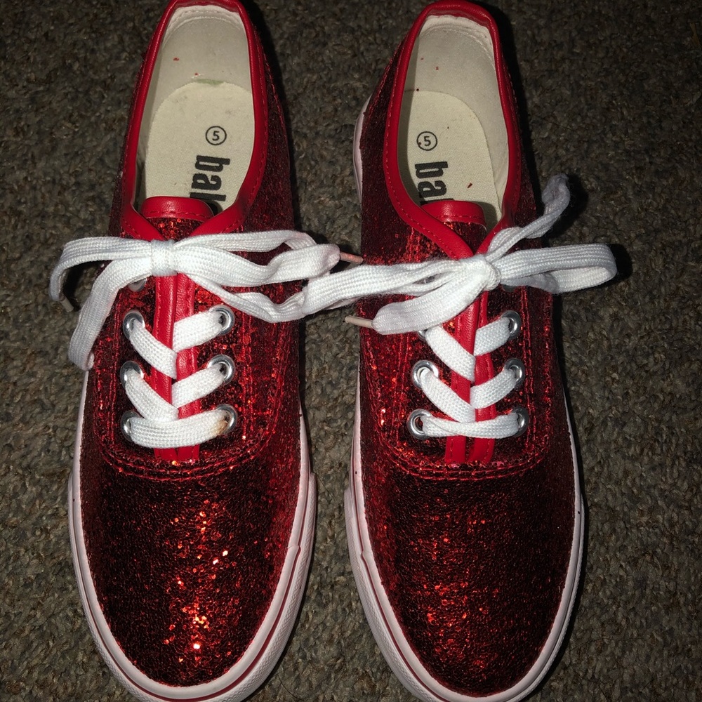 Balera Ruby Red Glitter Shoes size 5